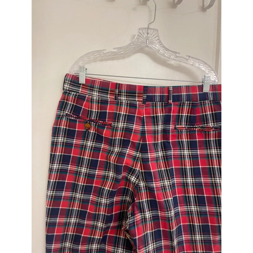 Vintage Orvis‎ Tartan Plaid Red Dress Pants Business Scottish Preppy Old Money